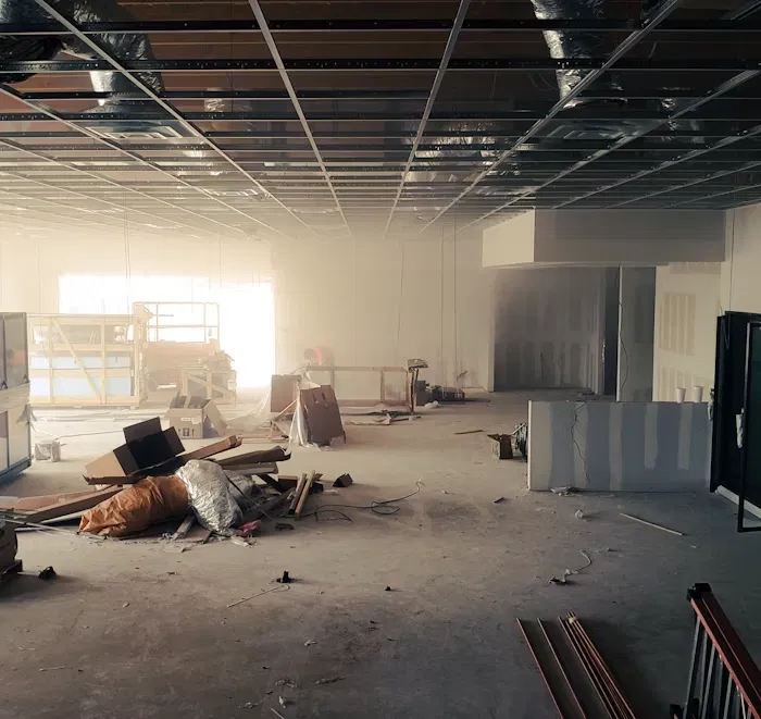 Interior en obra durante una rehabilitación